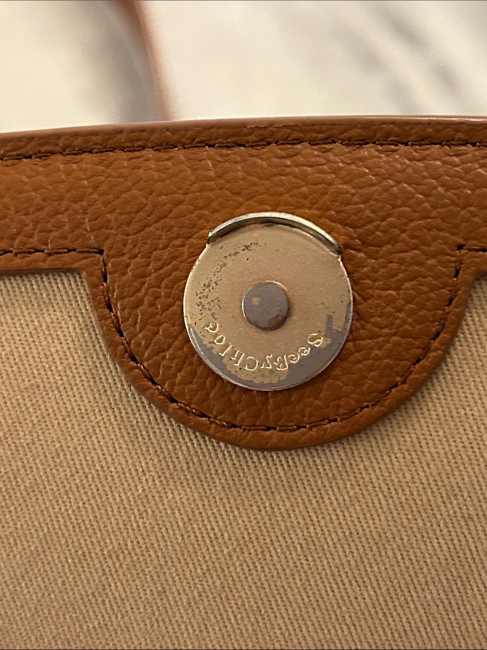 See by Chloé Hana Small Crossbody Bag  Caramello Brown Tan Suede Leather - Picture 6 of 13